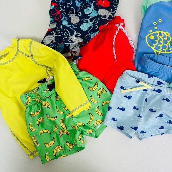 H&M Boys 18-24m Bundle 11pc Summer Vacation Swimming Swimsuit - Picture 2 of 10